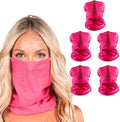 S A Company 5-Pack UV Face Shield | UV 30+ Multipurpose Neck Gaiter Balaclava for Adults | Multiple Color Packs