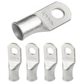 SELTERM 5pcs 2/0 AWG 3/8" Stud Tinned Copper Wire Lugs, Ring Terminals, Battery Cable Ends, 00 Gauge Ring Terminal Connectors, UL Marine Grade Electrical Terminal Connectors