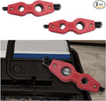 2 PCS Car Battery Terminal Cleaning Brush, 4 in 1 Anti-Rust Auto Battery Cleaner with Steel Wire, Universal Vehicle Battery Terminals Machine Parts Cleaning Tool Accessories (Red)