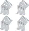 4 Sets Adjustable Solar Panel Tilt Mount Bracket, Solar Panel Rack Mount for RV, Roof, Boat, Flexible Length: 4"-7" ，Aluminum Alloy