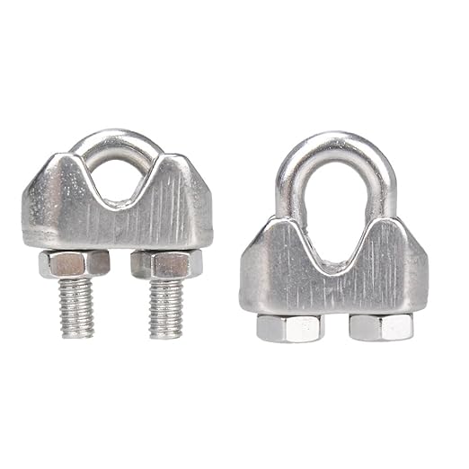 YAMASO 20PCS 1/16 Inches M2 Stainless Steel Wire Rope Cable Clip Clamp