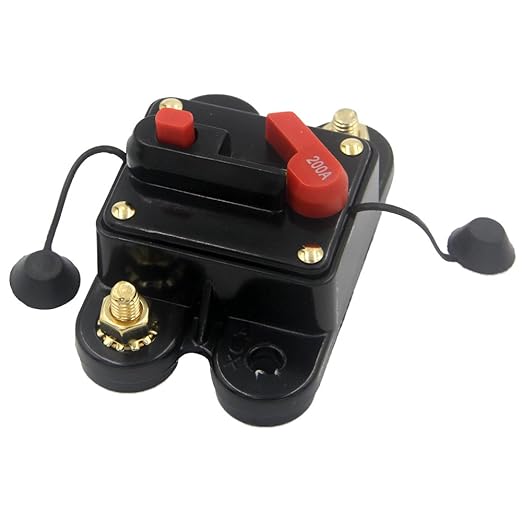 Circuit Breaker 60A 80A 100A 150A 200A 250A Car Audio Fuse Holder for Trolling Motor Auto Marine Boat ATV RV Stereo Audio Inverter System Protection 200 Amp
