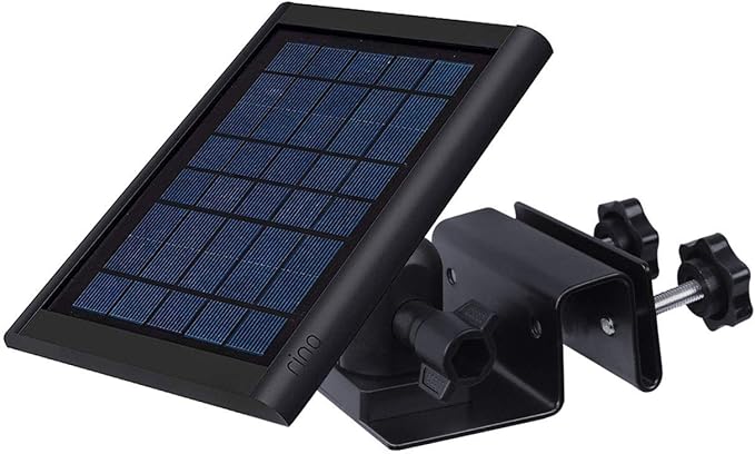 Gutter Mount for Ring Solar Panel - OkeMeeo Solar Panel Mount Compatible with Arlo, Eufy, Reolink Solar Panel for Maximum Sunlight Exposure (Black,1 Pack)