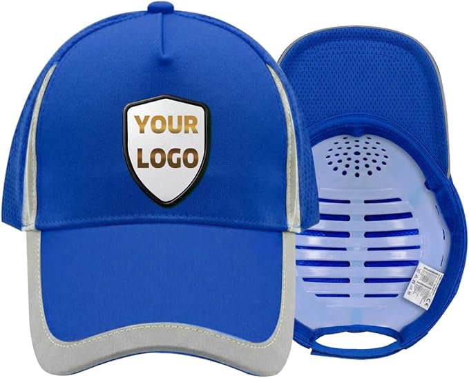 YOWESHOP Reflective Safety Baseball Cap Customize Logo with Removable PE Shell Hi-Vis Safety Work Hat