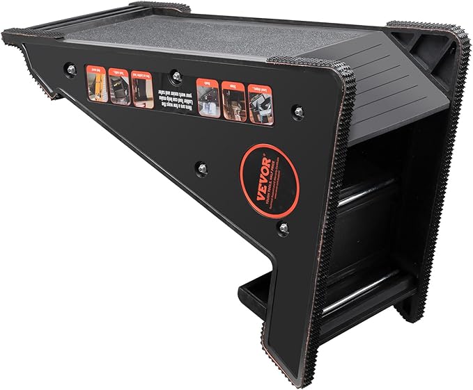 VEVOR Ladder Levler, 380lbs Load PP Ladder Leveling Tool, Pitch Hopper, Stair Ladder Stabilizer with Storage, Easy to Use Stable Platform for All Surfaces,Extension Ladder Accessory for Uneven Ground