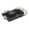 Geekworm 7mm Thickness Embedded Heatsink with Fan (P165-A) for Raspberry Pi 4, Armor Aluminum Radiator with 5V Cooling Fan Compatible with Raspberry Pi 4 Model B Computer