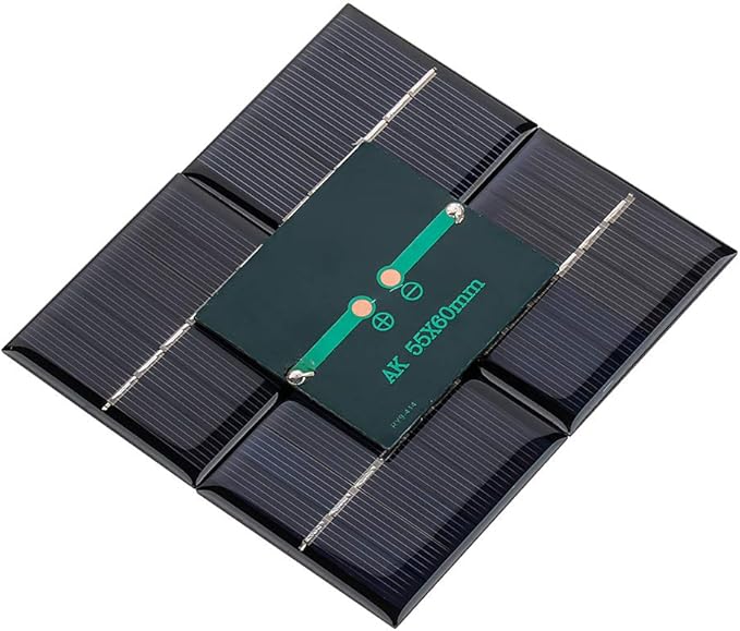 SUNYIMA 10Pcs 3V 120mA Micro Solar Panels Cells DIY Solar Epoxy Plate Electric Toy Materials Photovoltaic Cells Charger 60mmx55mm/2.36"x2.16"