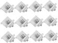 Milisten 12pcs Solar Panel Rack Clips Outdoor Fixed Buckle Bracket for Solar Panels Easy Installation Aluminum Alloy Mid End Clamp Components for Systems
