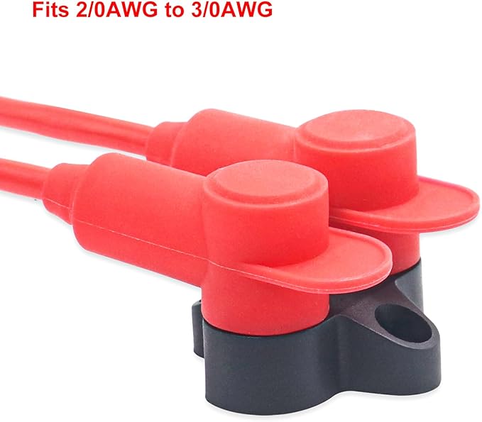 Recoil STC20-6 6 Pack Silicone Terminal Covers for Alternator Battery Stud and Power Junction Blocks, Fits 2/0AWG to 3/0AWG terminals with 3/8" or 5/16" openings