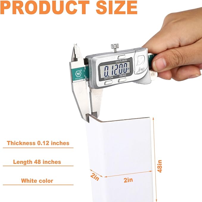 Cardboard Edge Protector 2” X 2” X 48”, Pack of 50 – Cardboard Corner Protectors for Shipping White V-Board Pallet Corner Protectors