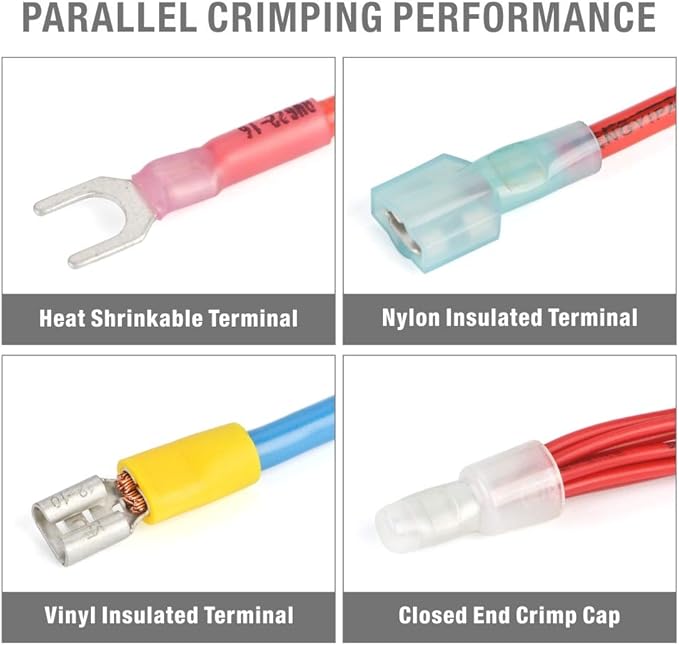iCrimp Ratcheting Crimping Tools, Heat Shrink Connectors Crimper, AWG22-10 Wire Terminals Crimper Tool for Insulated Nylon Connectors and Electrical Wire Connectors