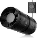 Hon&Guan 4 Inch Upgrade Inline Duct Fan with Stepless Speed Controller - 130 CFM, 6W Low Power, Low Noise Ventilation Fan for Grow Tents, Hydroponics, Basements