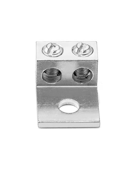QWORK Dual Aluminum Ground Lug, 10Pcs Mechanical Lug 10 AWG Wire Easy to Install Cables and Power Cords Electrical Equipment Lugs