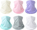 6 Pieces Summer Face Cover Scarf Mens Neck Gaiter For Men Women UV Protection Face Breathable Sun Protection Cycling Running