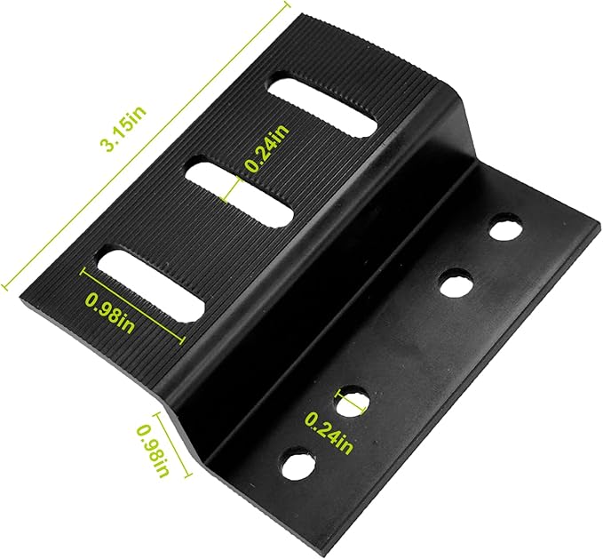 Newpowa Solar Panel Mounting Z Brackets, with Nuts and Bolts, Designed for PRO Series, Black, 2 Set of 4 Units