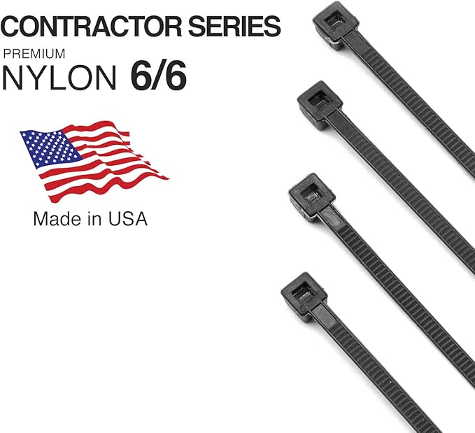TR Industrial Contractor Series UV Cable Ties (100-Piece), 4", Type 21, Made in USA
