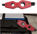 Car Battery Terminal Cleaning Brush, 4 in 1 Anti-Rust Auto Battery Cleaner with Steel Wire, Universal Vehicle Battery Terminals Machine Parts Cleaning Tool Accessories (Red)