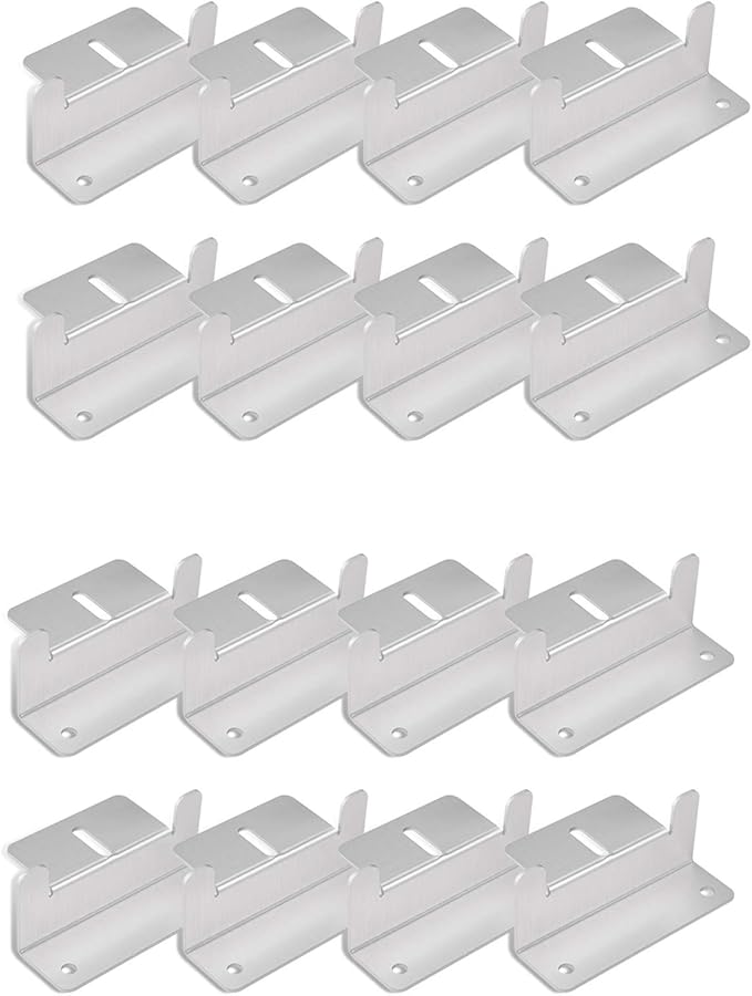 BougeRV 16 Units Solar Panel Mounting Bracket Kits, Solar Panel mounting z Brackets, RV Solar Panel mounting Brackets for Solar Panel, Supporting for RV, Roof, Boat, Off-Grid