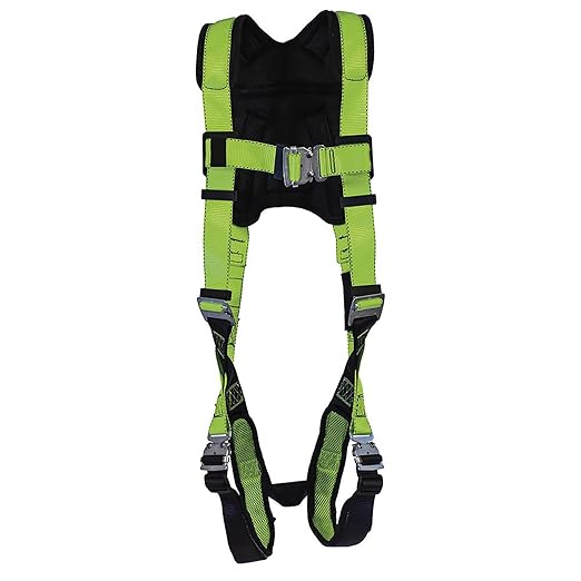 PeakWorks PeakPro Series Safety Harness - Full Body Safety Harness - CSA & ANSI Compliant Fall Protection - 310 lbs Capacity - Universal Size (Multiple Classes & Leg Buckle Types)