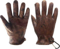Leather Work Gloves for Men, Genuine Cowhide Men's Leather Gloves, Ideal for Construction, Outdoors work