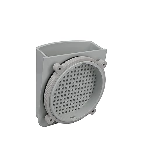 Bud Industries IPV-1116 IP32 Air Vent 3.15" Fan Dia 3.93" L x 3.93" W x 2.01" H, Gray