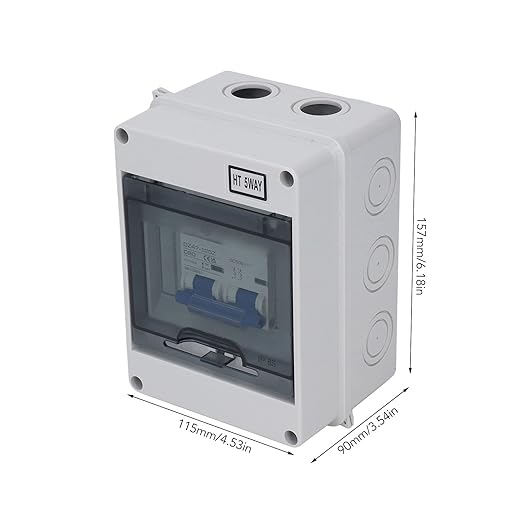 DZ47-125Z D80 Miniature Circuit Breaker 500V 80A DC Disconnect Switch PV Combiner Box IP65 Distribution Box for Photovoltaic Solar Panel Grid Connected System