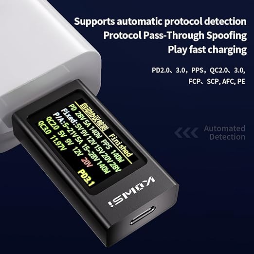 Diymore USB C Power Meter Tester,USB C Tester Digital Multimeter with LCD Display,Digital Voltmeter Type C Voltage and Current Tester Fast Charging PD3.1 Protocol Testing,240W/40V/12A Capacity 2PCS