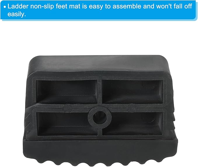 PATIKIL Ladder Feet, 4Pcs Non Slip Extension Ladder Foot Rubber Pads Cover Security Bumpers Replacement for Ladder Protection, Black