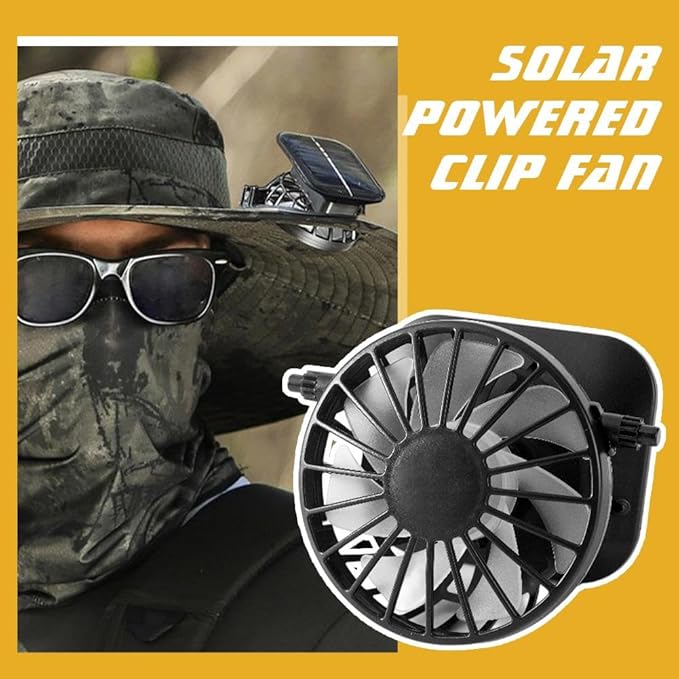 Solar Fan Replacement, Mini Solar Powered Fan for Hat Replacement, Portable Solar Fan Lightweight Cooling Fan Hat Accessories for Outdoor Camping Fishing