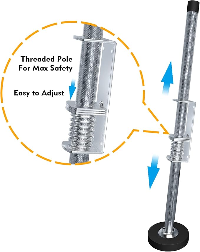Ladder Levelers for Type II,I and IA Extension Ladders up to 32’,with Anti-Slip Threaded and Adjustable Extension Ladder Legs for Stairs and All Surfaces - Pair (Standard Version （20"）)
