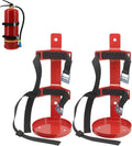 Fire Extinguisher Mount,Wall Hanging Bracket,Fire Extinguisher Holder for Home, Car, RV, Truck, Mini Fire Extinguishers (5LB red 2Pcs)
