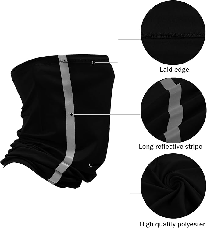 TCCFCCT Full Brim Mesh Neck Sun Shield, High Visibility Sun Visor Neck Protection and Bandana Headband Face Scarf, Hard Hat Accessories, 2 Packs, Black
