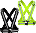 Reflective Vest, High Visibility Safety Vest Straps Reflective Gear for Night Running Walking Cycling for Men Women Kids