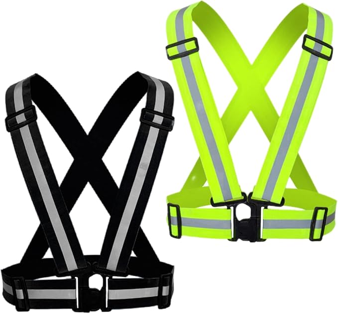 Reflective Vest, High Visibility Safety Vest Straps Reflective Gear for Night Running Walking Cycling for Men Women Kids