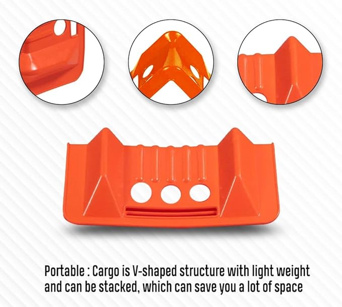 Mytee Products (20 Pieces 4"x10" Orange Corner Protector V Shaped Flatbed Edge Guards with Carrying Case - Cargo Load Corner Edge Protector and Tie-Down Strap Guard for Flatbed