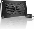 AC Infinity AIRPLATE S5, Quiet Cooling Fan System 8" with Speed Control, for Home Theater AV Cabinets