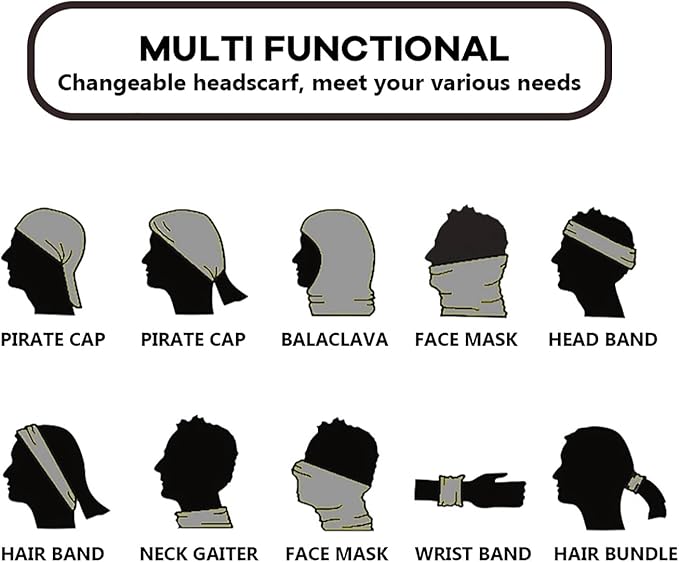 Balaclava Neck Gaiter with Ear Loops Scarf Bandana UV Sun Protection Outdoors Face Mask Cover for Women Men