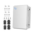 Waterproof Outdoor IP67 Junction Box (13.8"x9.8"x5.9") with Mounting Plate, Hinged Grey Cover and Wall Brackets - Weatherproof ABS Plastic Electrical Enclosure for DIY Projects (350x250x150mm)