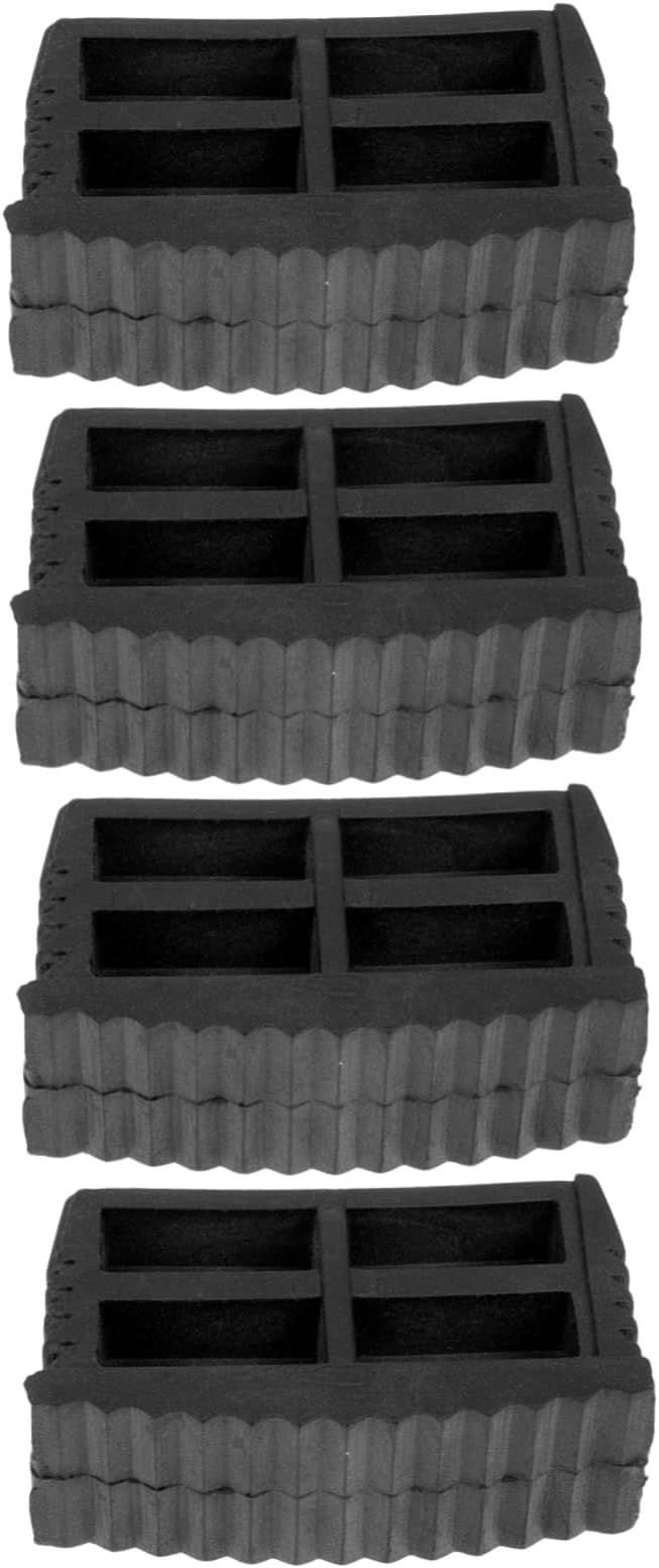 STOBOK 4pcs Non-Slip Rubber Ladder Feet Covers Sturdy Anti-Slip Mats for Extension Ladders Safety Accessories for Home and Construction