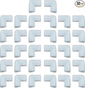 32Pcs Foam Edge Corner Protectors U-groove for Packaging Picture Frames, TV, Mirrors, Glass and Furniture, L-shaped Cushioning Transport Mobile Packaging for thickness of about 0.5inch