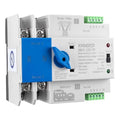 ATS Automatic Transfer Switch 2P AC110V 63A 50/60Hz ATS Dual Power Switch Electrical Selector Switches for Home Generator DIN Rail Mount (2P 63A)