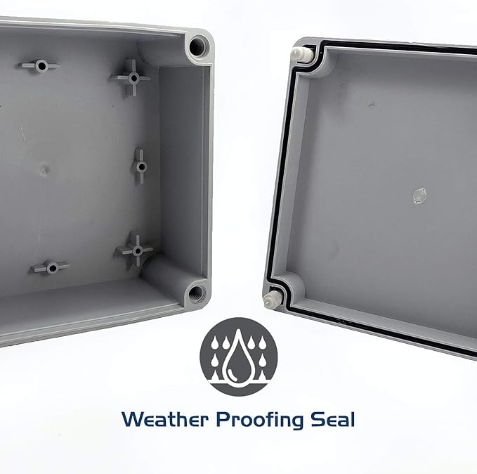 Co. 8" x 8" x 4" Weather & Dust Proof PS Plastic Junction Conduit Box, Electronics enclosure 4 PACK