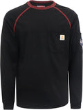 BOCOMAL FR Shirts for Men Crew Neck Long Sleeve 5.5oz Light Weight Flame Resistant/Fire Retardant Clothing Shirt