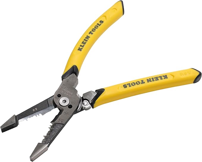 Klein Tools K12045 Heavy-Duty Wire Stripper, Slim-Forged Design, Self-Opening Wire Stripping Tool, Electrical Pliers with Shear Cutter, Cable Stripper Tool