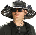 Wide Brim Sun Hat with 2 Solar Fan, Fishing Hat for Men, Solar Powered Fan Fishing Hats, 3 Speed Adjustable Fan Hat