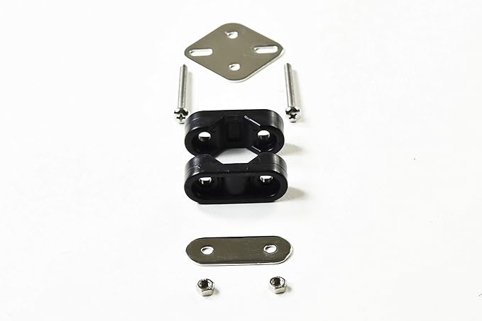 Vinland Marine Nylon Boat Rail Mount Brackets Fit 7/8" ~ 1" Tube Stainless Steel Mount Plate, Boat Navigation Accessories, Pontoon Rail Mount, Boat tubing Accessories, Boat Grill mounting Cleat
