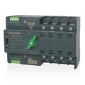 Mini ATS Automatic Transfer Switch 100 amp Manual Power Transfer Switch 220V Dual Power Electrical Selector Switches DIN Rail Mount (4P)