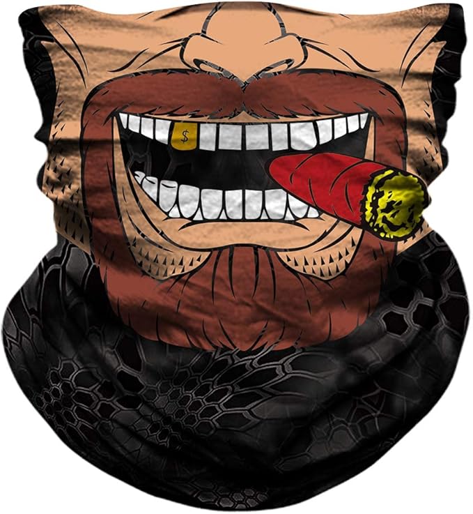JOEYOUNG Skull Face Mask UV Sun Dust Neck Gaiter Bandana Headwear Motorcycle