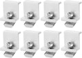 uxcell 8Pcs Solar End Clamp, 40mm Aluminum Adjustable Solar Panel Mounting Bracket Clamp Solar Mounting Z Bracket Clamps for Solar Panel PV Mounting System, Silver