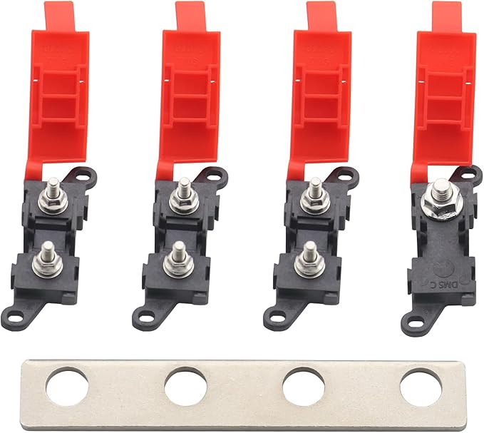 3way Midi Fuse Holder Automotive Marine Boat Car Audio Brass Fuse Blocks 30A 60A 100A Midi Fuses